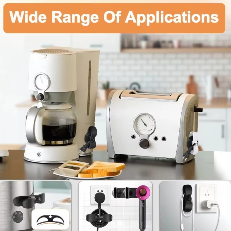 Small Appliances - 小型キッチン家電用ケーブル巻き取り器、コード整理クリップ、ワイヤーホルダー、コード固定具。エアフライヤー、コーヒーメーカー、ブレンダーなどに。