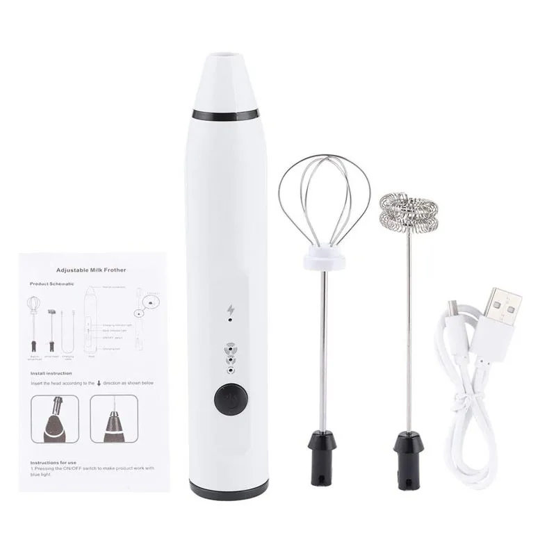 ミニ電動ハンドヘルドミルク泡立て器、USB電動ミキサー、ミル - Portable Blender Usb Rechargeable のレビューと価格