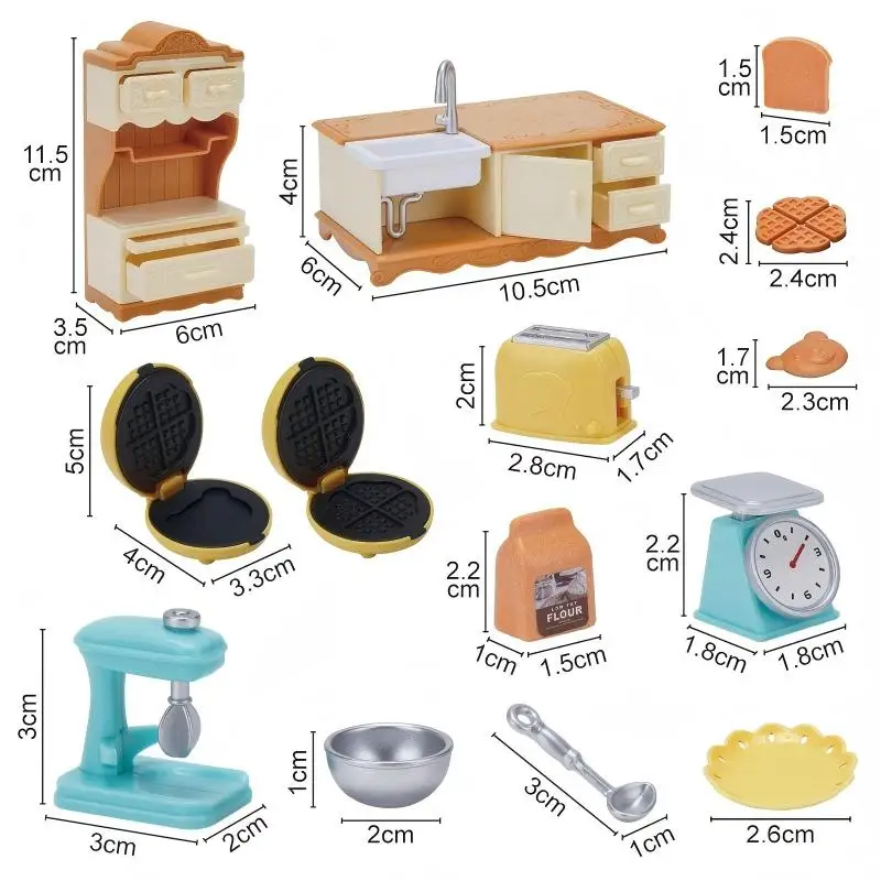 1:12スケールのドールハウス用ミニチュア家具セット。ミニチ - Small Appliances のレビューと価格