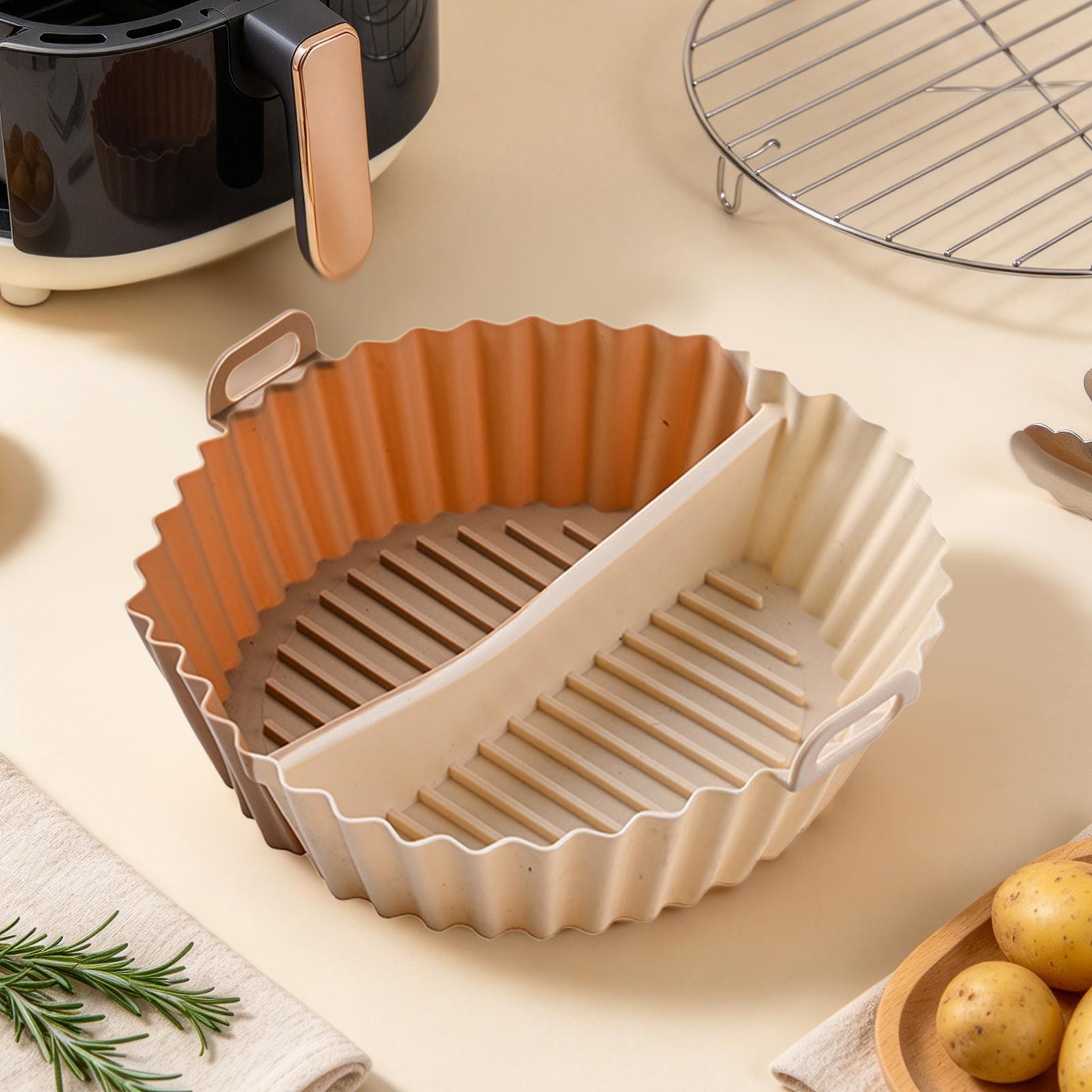 再利用可能なエアフライヤー用シリコンライナー、仕切り付き、エ - Air Fryer Silicone Pot Liner のレビューと価格